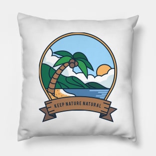 'Keep Nature Natural' Ocean Conservation Shirt Pillow