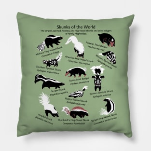 Skunks of the World: Species of Mephitidae Pillow