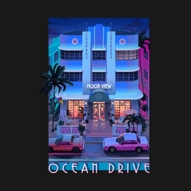 Ocean Drive Night by Mr.Melville