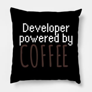 Developer powered by coffee Pillow