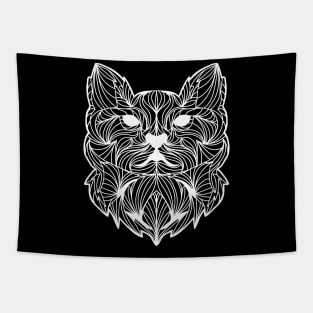 Geometric Cat Tapestry