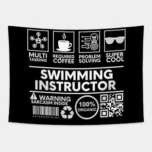 Swimming Instructor  black Tapestry