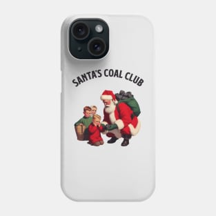 Santa's Coal Club - Funny Vintage Christmas Phone Case