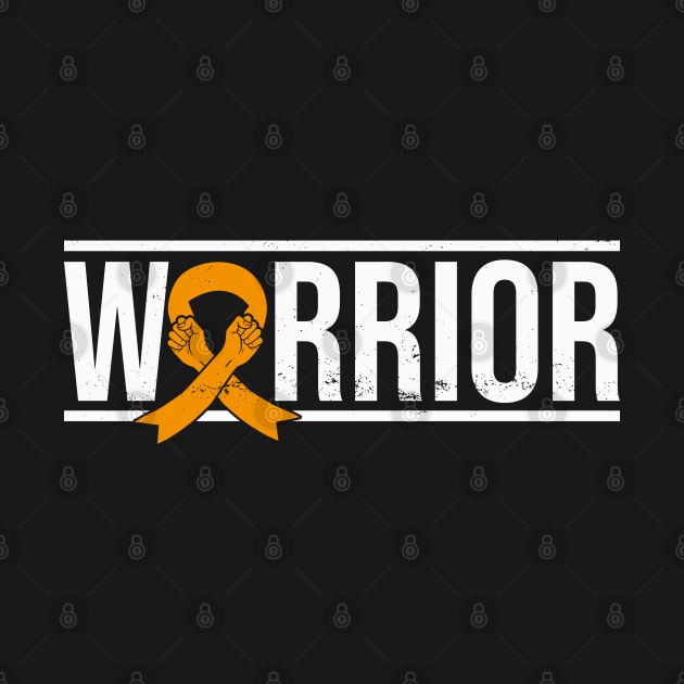 Multiple Sclerosis Warrior with Orange Awareness Ribbon by GiftTrend