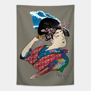 Ukiyo-e Geisha Portrait Tapestry