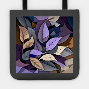 Lovely Lady Series ! - Elegant autumn leaves with exotic lavender shades Tote