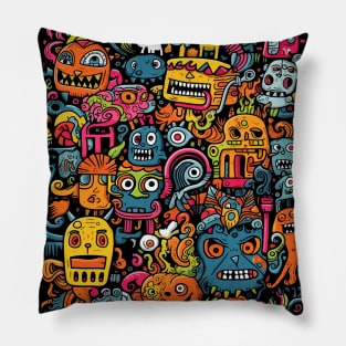 Monster Frenzy Pillow