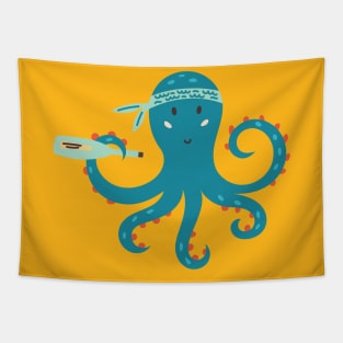 Octopus Pirate Tapestry