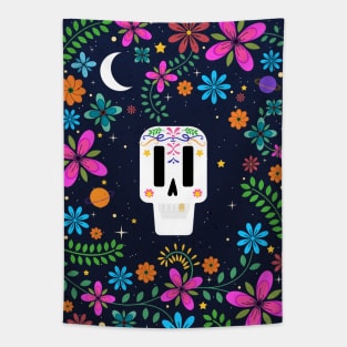 Sugar Skull Dia De Los Muertos Day of the Dead Halloween Tapestry