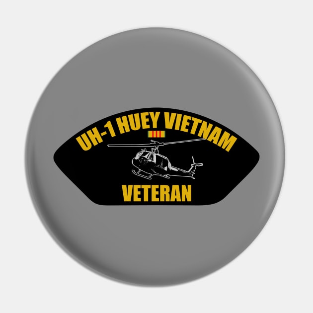 UH-1 Huey Vietnam Veteran Pin by TCP