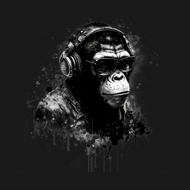 Graffiti Chimpanzee by Abili-Tees