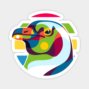 Penguin Colorful Pop Art Magnet