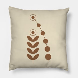 Geometric minimalist nature leaves #4 Pillow