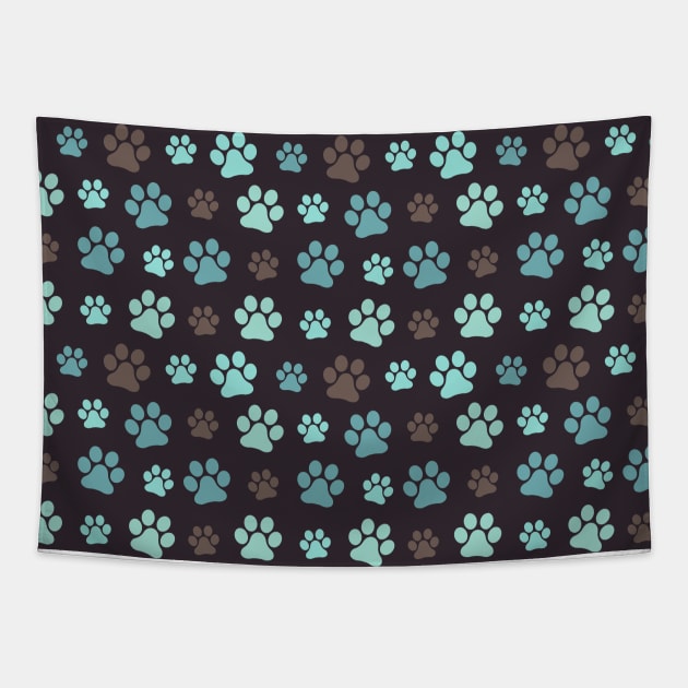 Puppy Paw Party Tapestry by BF Patterns