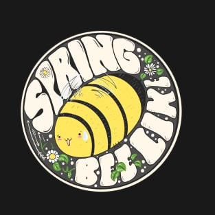 Floral Happy Hippie Fat Bee - Spring Bee Like T-Shirt