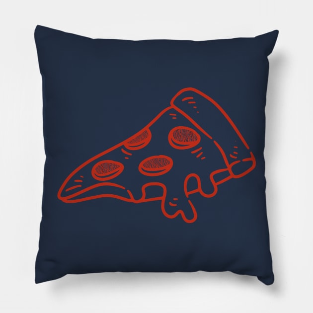 Pizza lovers pepperoni Pillow by papillon