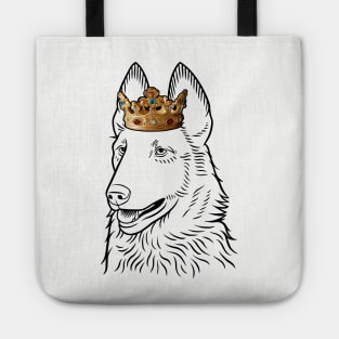 Belgian Laekenois Dog King Queen Wearing Crown Tote