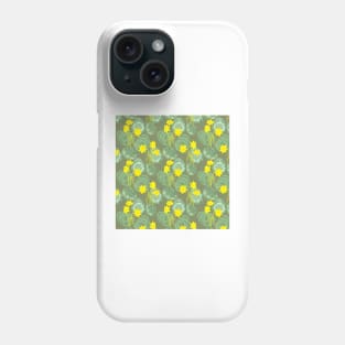 Daffodils and painted eggs muted colors Phone Case