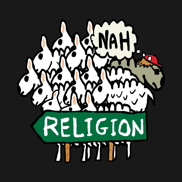 Anti Religion Atheist Sheep by Mark Ewbie