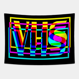 Retro VHS Glitched Tapestry