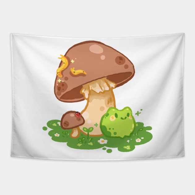 Mushroom Froggie Tapestry by Stars&Sprinkles