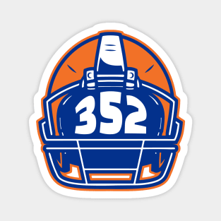 Retro Football Helmet 352 Area Code Gainesville Florida Football Magnet