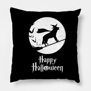 Funny Halloween Costume Witch SIBERIAN HUSKY Dog Lover Pillow