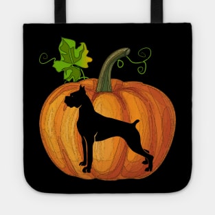 Boxer in pumpkin Tote