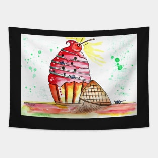 funny cupcake Tapestry