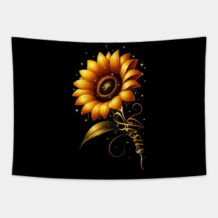 Jesus Sunflower Tapestry