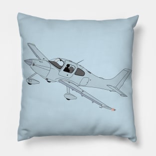 Cirrus SR22 Aircraft Illustration Pillow