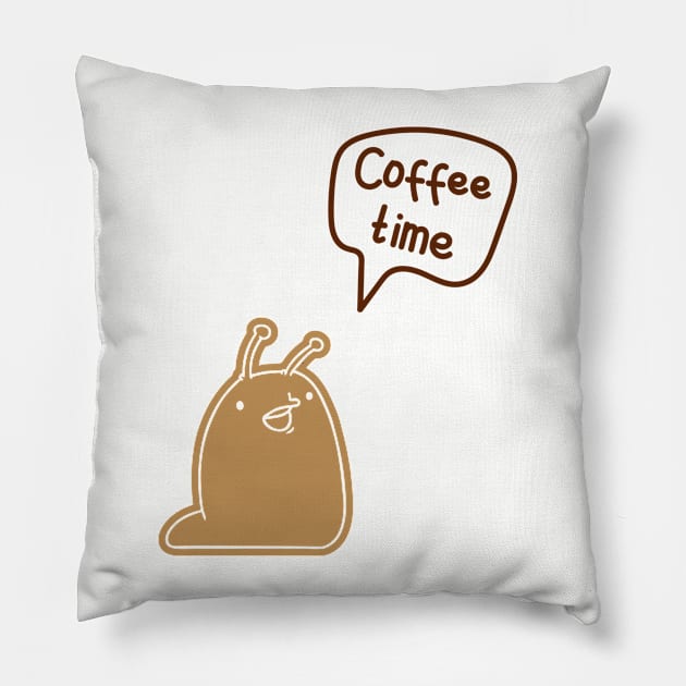 COFFEE TIME. With The Coffee Time Slug Pillow by SwagOMart