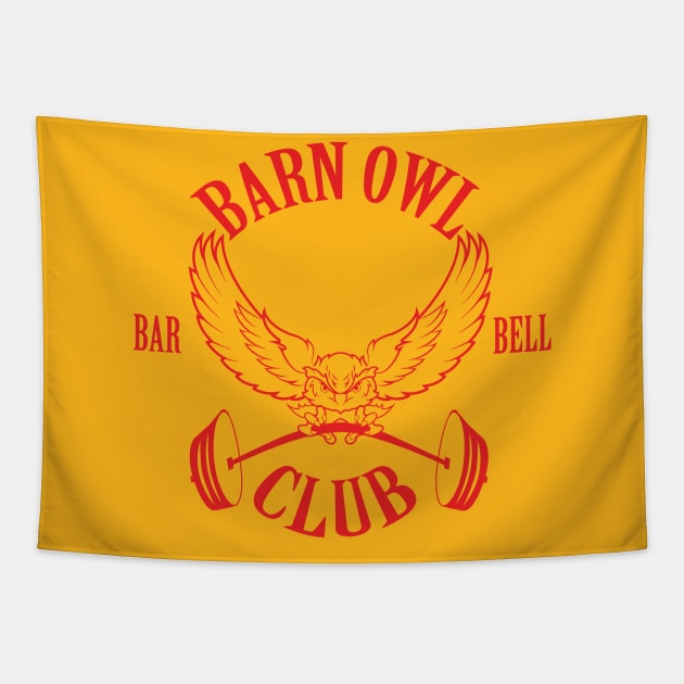 Barn Owl Barbell Club - Red Tapestry by barnowlbarbellclub