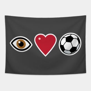 I Love Soccer Tapestry