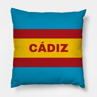 Cádiz City in Spanish Flag Colors Pillow