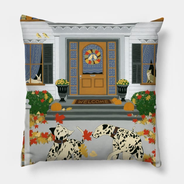 Autumn Leaf Game Pillow by Golden Section