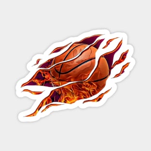 Basketball Flames Magnet