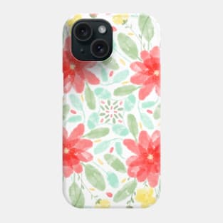 Red floral garden Phone Case