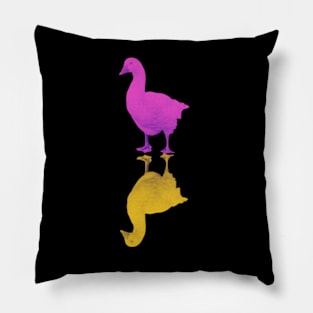 Reflecting goose pink and yellow pop colours Pillow