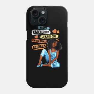 Aquarius I Am Stronger Birthday  For Black Phone Case