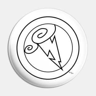 Symbol of the Gods (black outline) Pin