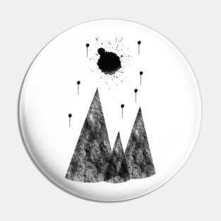 Full Moon and Stars high above the Mountains Abstract Pin