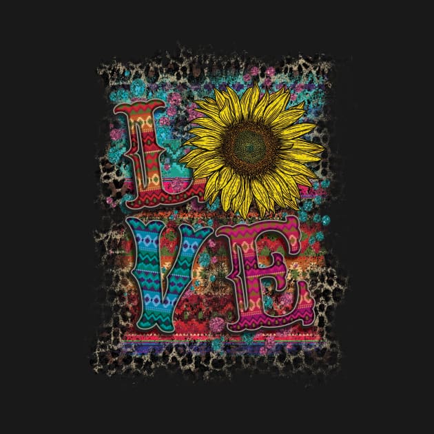 Love Aztec sunflower by DigitalCreativeArt