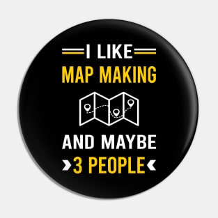 3 People Map Making Maker Mapmaking Mapmaker Cartography Cartographer Pin