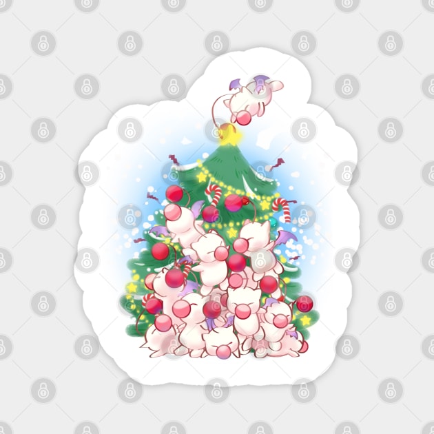 Moogle Christmas Magnet by T-shirt Factory