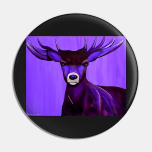 Vibrant ethereal purple stag buck deer cool Pin