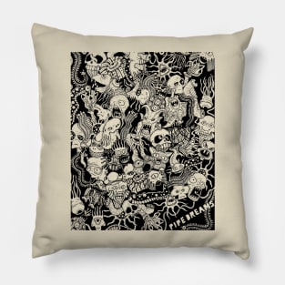 Coexistence Doodle Pillow