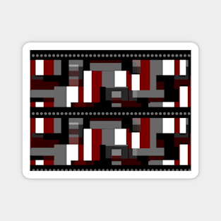 Abstract Plaid Punk Magnet