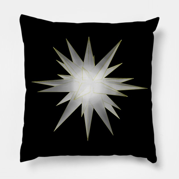 Moravian Star In The Dark Pillow by Lea Design By Lea Pu