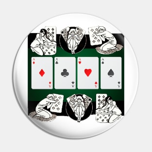 Lucky girls playing cards and playing cards Pin